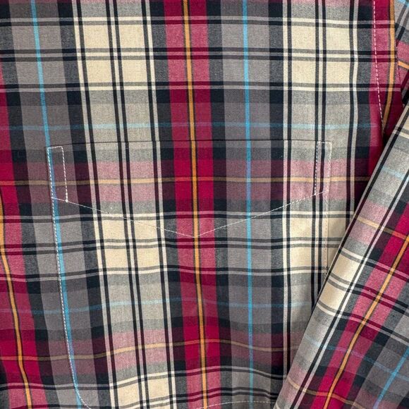 Jos A Bank Shirt Men Medium Red Plaid Traveler Business Casual Preppy‎ Outdoor. - Picture 5 of 12